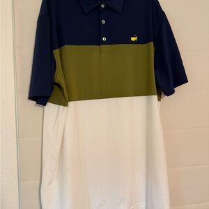 Masters Color Block Polo in Navy, Olive, and White